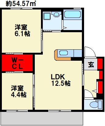 クラヴィエ赤坂Ｂ 間取り