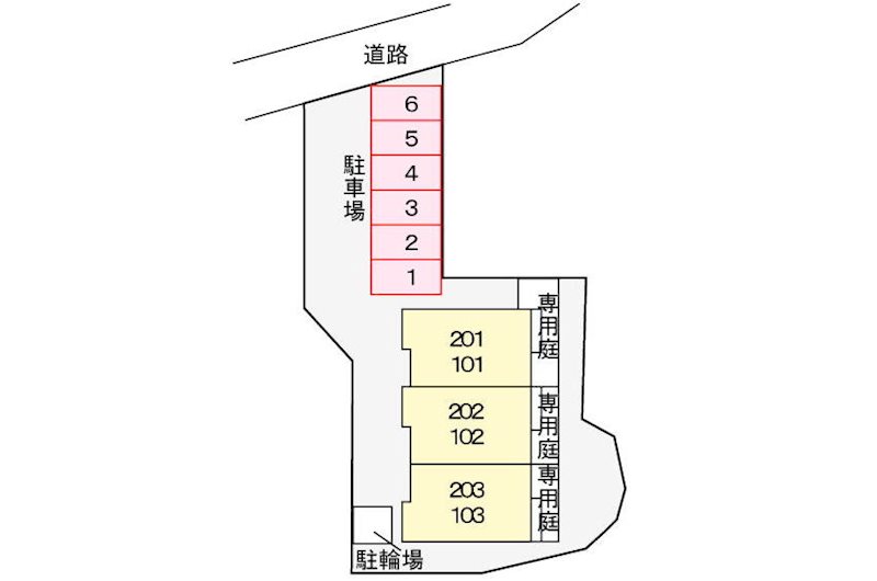 ジュネス・エテルノ 駐車場配置図
