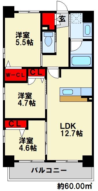 コンダクトレジデンスHIBIKINO 間取り