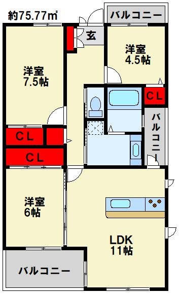 いわきマンション井堀 間取り