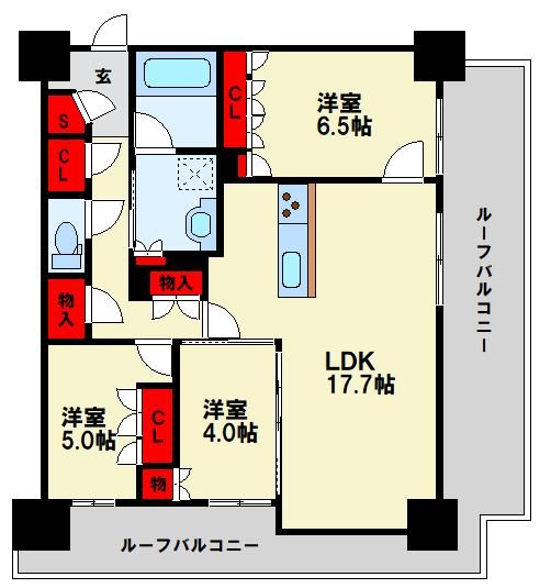 ザ・サンパーク小倉駅タワーレジデンス 間取り
