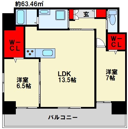 クレスト西小倉 間取り