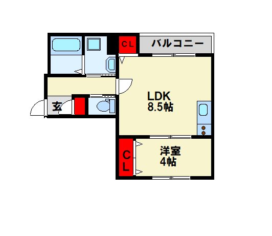 THE NOBLES 戸畑Ⅰ 間取り