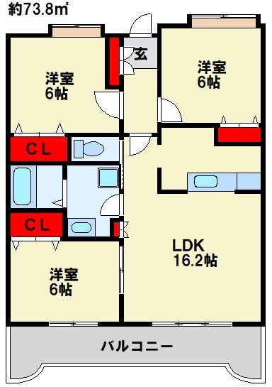 アンジェロポストⅡ 間取り