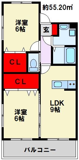 クラッセ三ヶ森 間取り