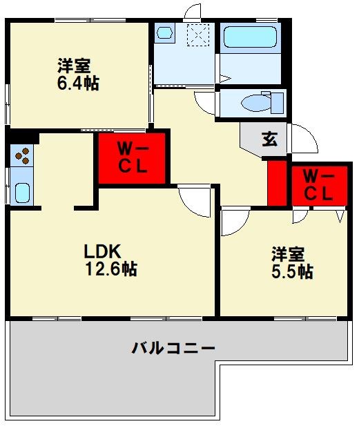 フォーレスなかま D棟 間取り