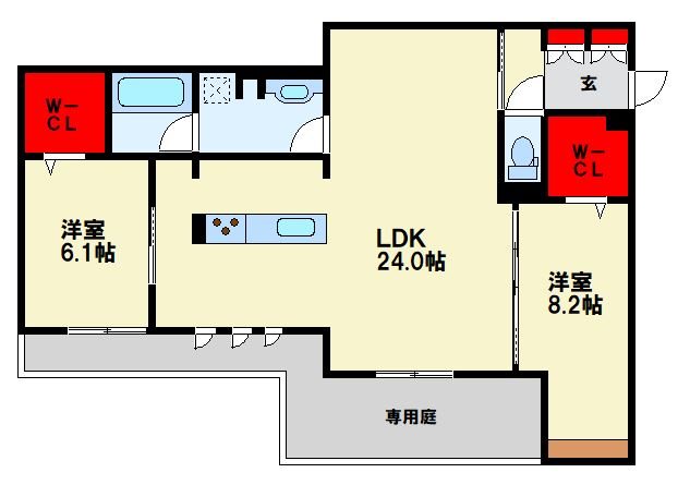 D-ROOM八幡駅前 間取り
