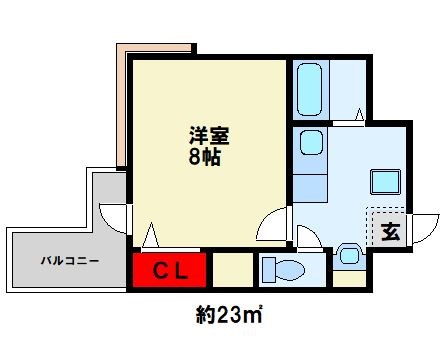 ニューサンリバー８番館 ※実際の間取りは反転タイプです。