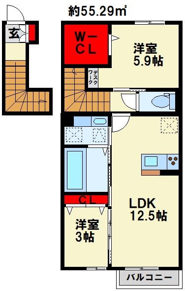 D-ROOM上葛原 間取り