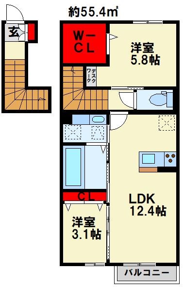 D-ROOM上葛原 間取り