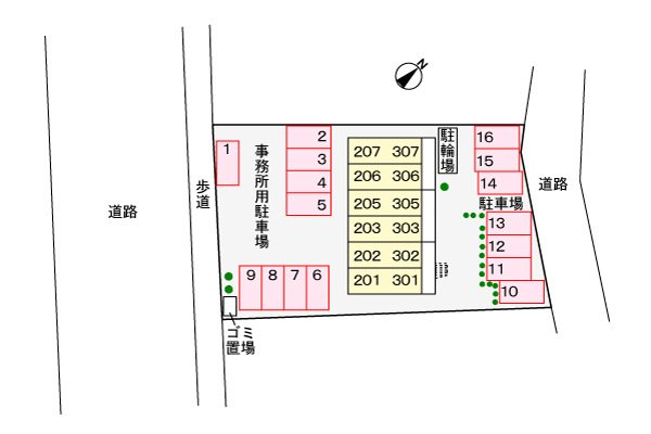 プレンティⅡ  駐車場配置図