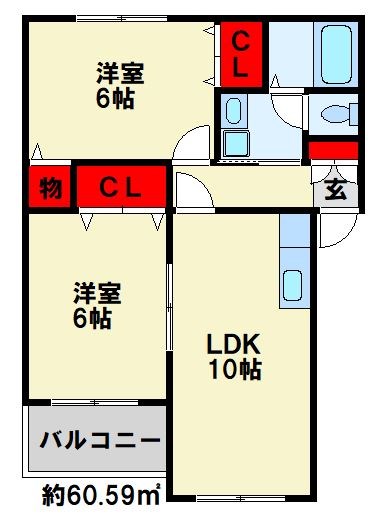 シャトーK葛原 間取り図