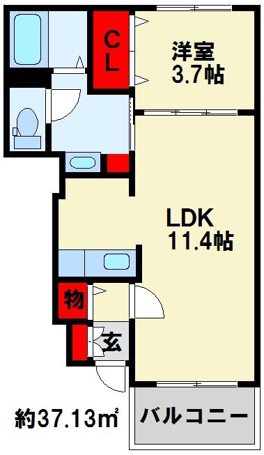 メリディオ葛原　Ａ棟 間取り