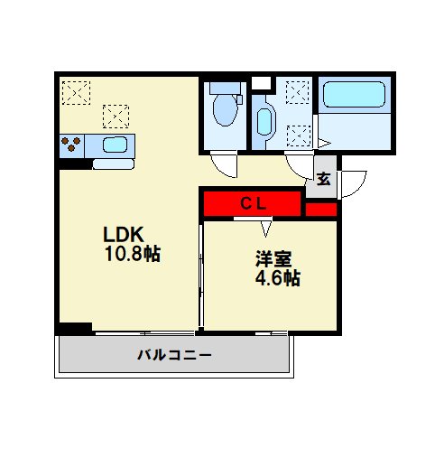 Ｄ-ＲＯＯＭ中原西 間取り