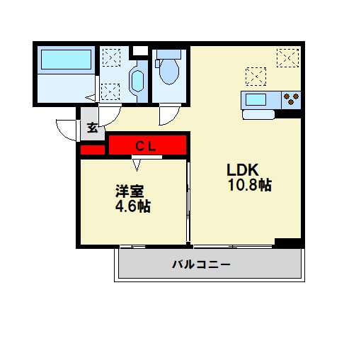 Ｄ-ＲＯＯＭ中原西 間取り