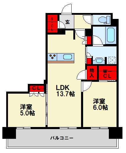 ザ・サンパーク小倉駅タワーレジデンス 間取り