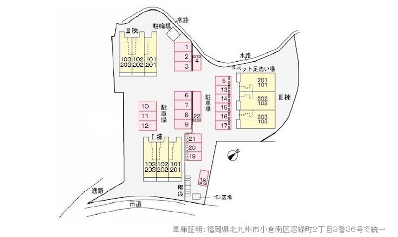 メゾン タウルス　Ⅰ 駐車場配置図