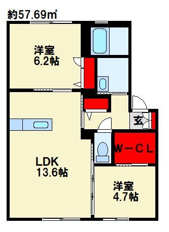 ヴァーチャスの杜　A棟 間取り