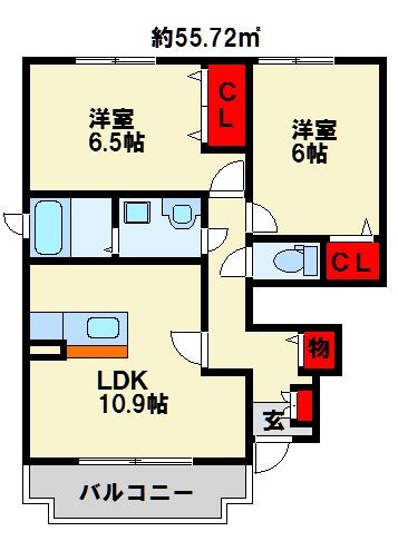 クリスマスローズⅡ 間取り