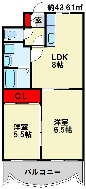 ロイヤルマジェスティ 南向きの日当たりの良いお部屋です