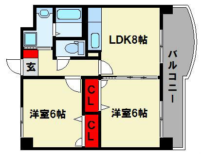 福岡県北九州市戸畑区中原西２丁目 間取り