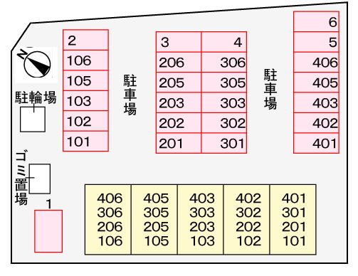 フィールド・ワン 駐車場配置図