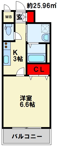 MDIミルファルコ下曽根駅前  初めての1人暮らしにおすすめの間取り