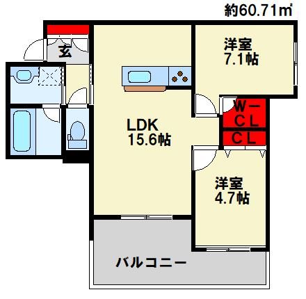 シャーメゾンシエロ 間取り