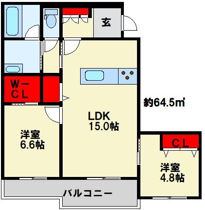 シャーメゾンシエロ 間取り