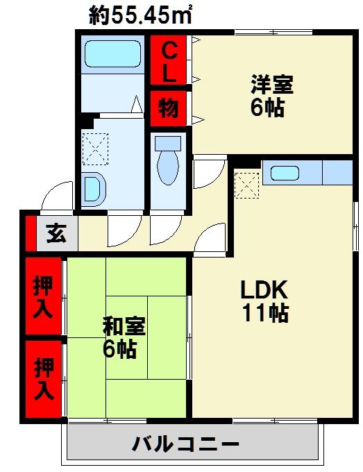グランドゥール　B棟  間取り