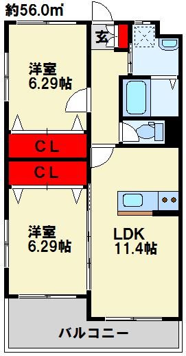 ブルースカイⅤ   間取り