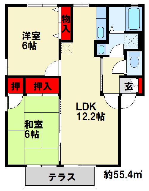 グレイス上吉田B棟 間取り
