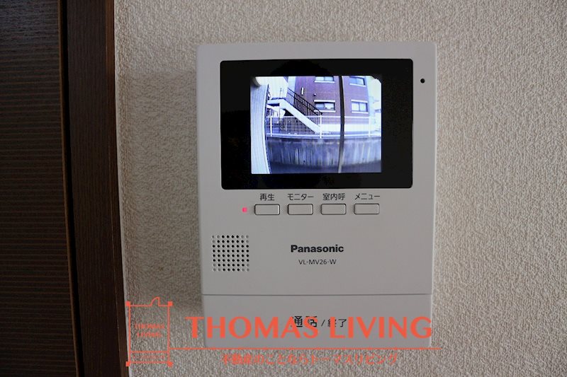 アンジェリカ C棟 来客者が確認できるモニター付きインターホン。