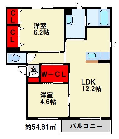 シャーメゾン西泉　＊　Ｂ棟 間取り