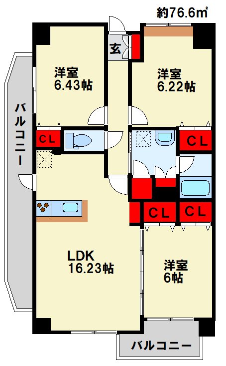Ground Hills （グランヒルズ） 間取り