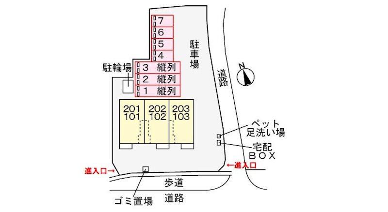 アプローズ 駐車場配置図