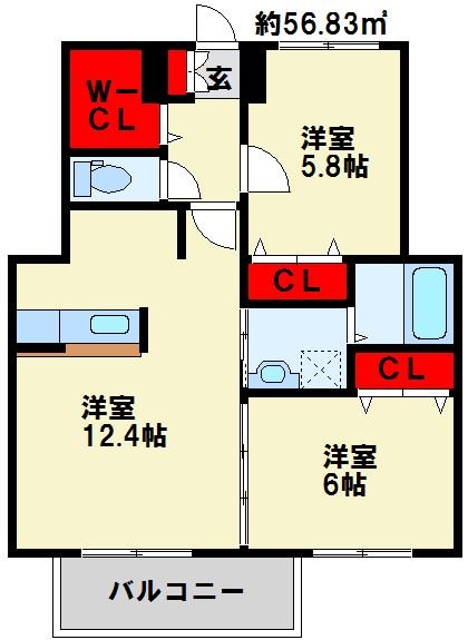 サンシャインブリッジ 広さのある間取り