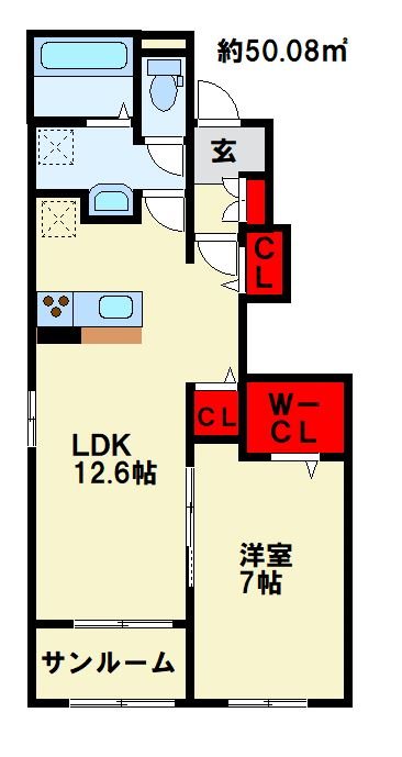 ベル　フォンテーヌ　A 間取り