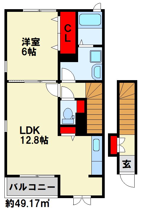 ミニョン  珍しい間取りです。人かぶらない独自性。