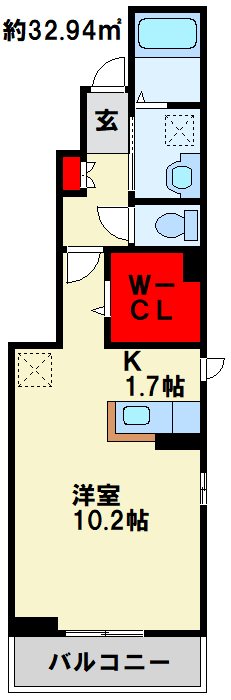 フェリスⅠ ウォークインクローゼット付きです。