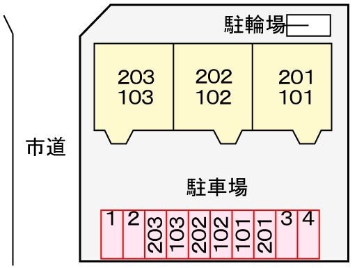 アメニティ広徳 駐車場配置図