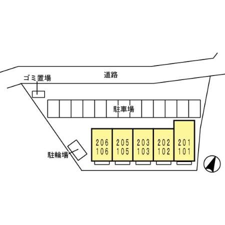 アルタヴィラ 駐車場配置図