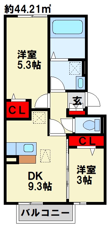 FK-ROCK ※間取りは反転になります。