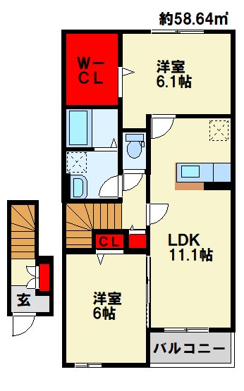 フォンターナ　A 間取り