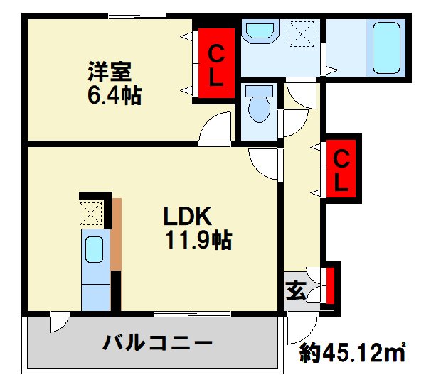 グレースガーデン大内Ⅰ 間取り
