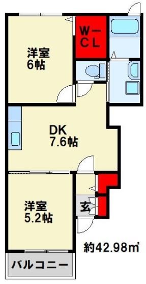 ヴィラ宮ノ前　参番館 間取り