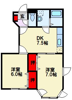 エヴァーグリーンA 間取り