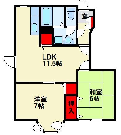 グラン・ソレイユB 間取り