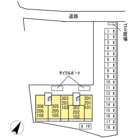 カレントⅡ 駐車場