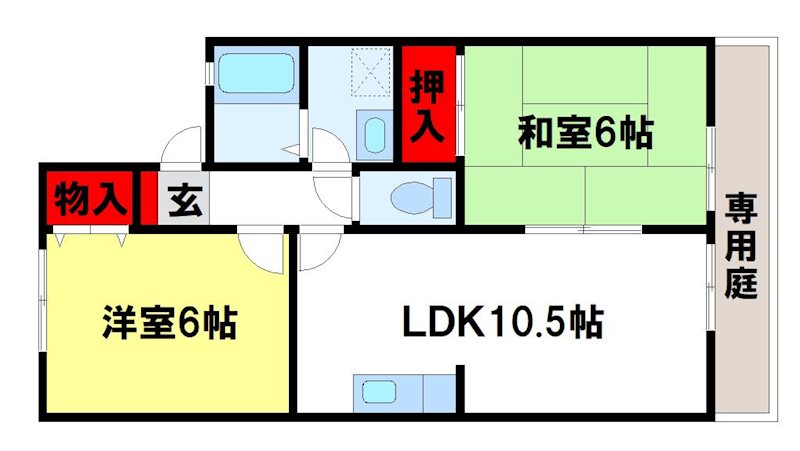 セジュール萩尾 間取図